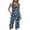 #02, variant on Womens Pajama Sets Fahion Boho Floral Pjs Sets for Women 2 Piece Lounge Set Casual Comfy Round Neck Sleeveless Pleated Camisole Tops and Knee Length Pants Loungewear with Pockets