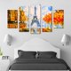 thumbnail image 3 of Cuadro Decorativo París Torre Eiffel Estilo Moderna Juego 5 Piezas 150x80cm Ideal Para Sala Comedor Oficina, 3 of 5