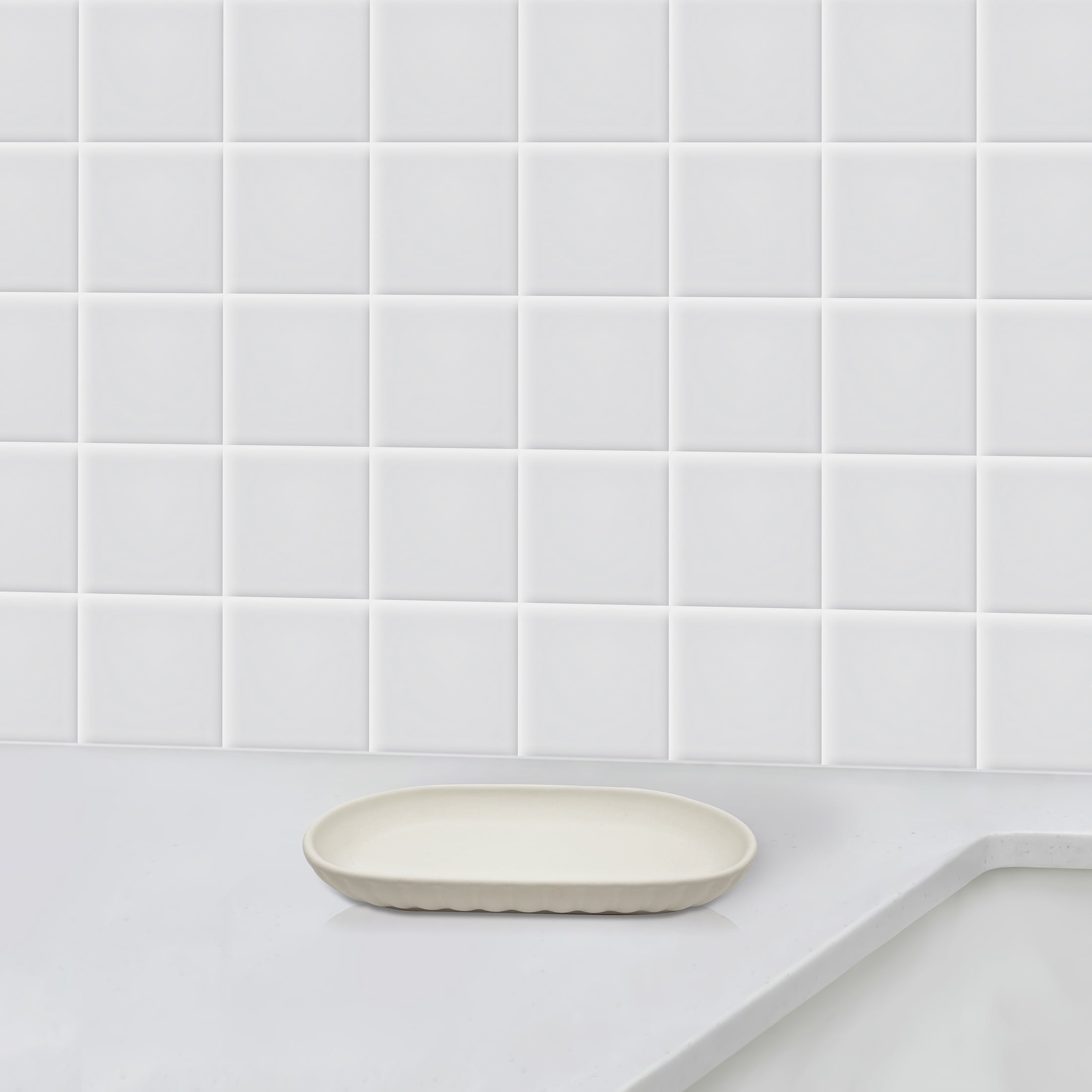Beautiful By Drew Barrymore Bathroom Tray - Off-White
