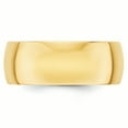 thumbnail image 2 of Primal Gold 14 Karat Yellow Gold 8mm Lightweight Half Round Band Size 14, 2 of 5