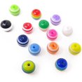 thumbnail image 5 of 200 piezas de cuentas redondas de rayas de resina coloridas, cuentas redondas de rayas de arcoíris para joyería, pulseras, collares, fabricación de llaveros (8mm) JFHHH pequeña, 5 of 5