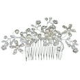 thumbnail image 3 of Grofry Hair Clip Women Wedding Flower Rhinestone Faux Pearl Bridal Hair Comb Jewelry, 3 of 7