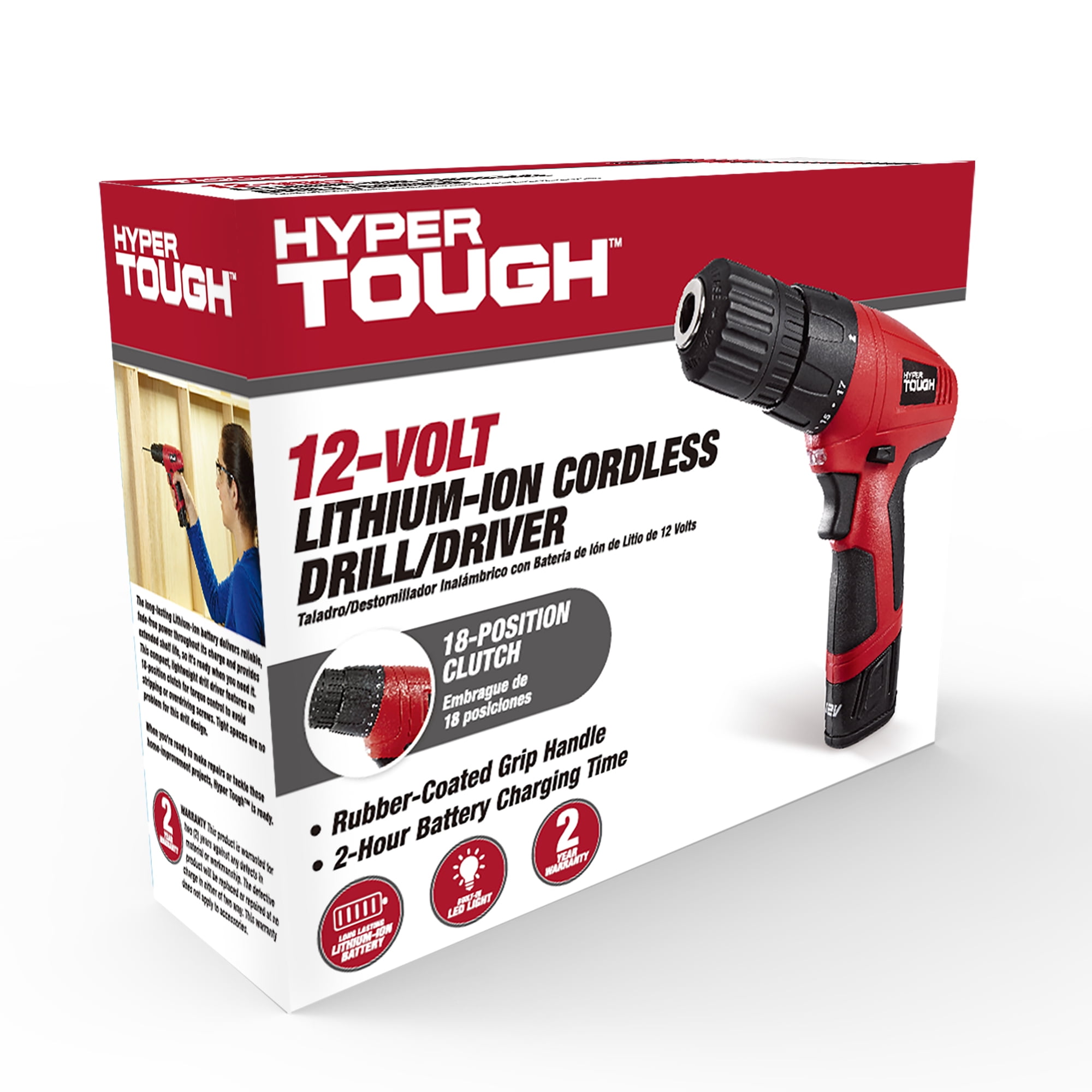18 volt cordless drill hyper tough hotsell