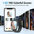 thumbnail image 5 of Smart Watch Fits for Android and IPhone, 1.85 inch Fitness Tracker, Men Women's Smartwatch with Answer/Make Calls/112+ Sports Modes/Message Reminder, IP68 Waterproof, for Gift Black, 5 of 10