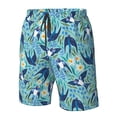 thumbnail image 5 of Naloa Flying Swallows Men's Beach Shorts, Surfing shorts, Swim trunks, Quick Dry Swim Trunks for Surfing Beach Fun - Large, 5 of 9