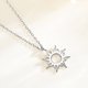 thumbnail image 2 of Collar de sol con colgante de sol de plata de ley con cadena de acero inoxidable 22+2, regalo para hombres y mujeres, 2 of 5