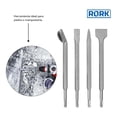 thumbnail image 4 of Juego Cinceles Sds Plus Rork Para Concreto Taladro Set 4 Piezas MT-012, 4 of 5