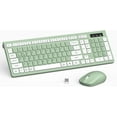 thumbnail image 2 of Wireless Keyboard and  Combo, Full-Sized Wireless Keyboard and Adjustable DPI , 2.4GHz USB Receiver, Silent Keyboard and  for PC, Windows, , Desktop, Laptop (Avocado Green), 2 of 10
