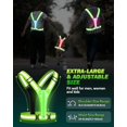 thumbnail image 5 of Gilet de Course Réfléchissant à LED avec 2 Brassards LED Rechargeables Équipement de Sécurité pour Course de Nuit Marche Cyclisme, Grande Taille Gilet Lumineux Réglable pour Hommes & Femmes, 5 of 5