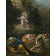 thumbnail image 2 of Frans Francken the Younger 15x18 Gold Ornate Wood Frame and Double Matted Museum Art Print Titled - Christ in the Garden of Olives, 2 of 4