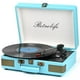 thumbnail image 1 of Tocadiscos Maleta portátil Bluetooth de 3 velocidades Reproductor de vinilo con parlantes incorporados Tocadiscos Sonido de audio mejorado Cuero de PU Vintage, 1 of 5