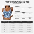 thumbnail image 6 of Lsque Blue Butterflies Printed Women'S Sports Bra, Compression, Moisture Wicking, High-Impact Sports Bra For Women,Supportive sports bra-X-Large, 6 of 9