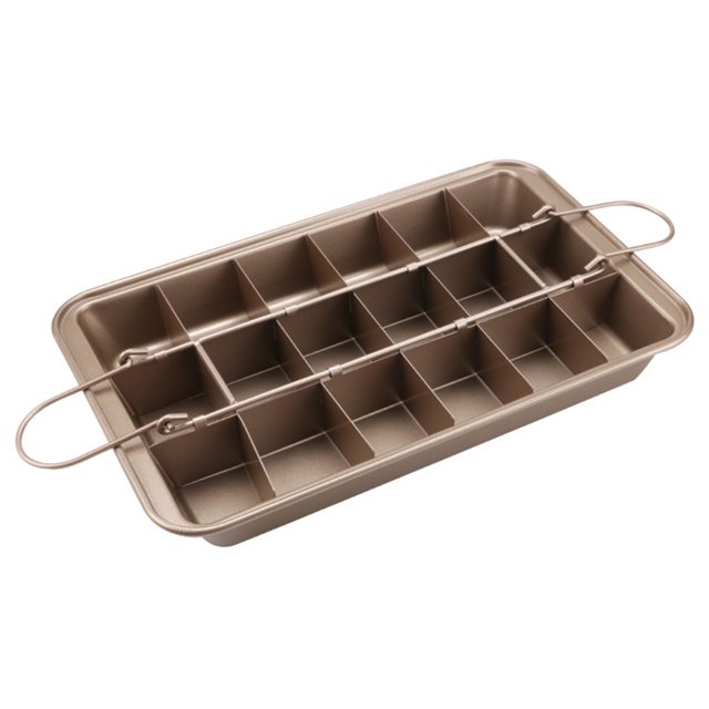 Zootealy Nonstick Cake Pan Fixed Bottom Bakeware Square Grid Cake Baking Tray Non-stick Quick Release Coating Baking Brownie Mould
