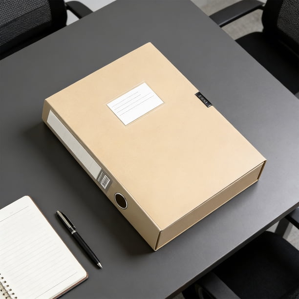 File Box Thickened Polypropylene Office Supplies Foldable A4 Retros-Style Document Box Plastic File Storage Box