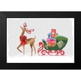 thumbnail image 2 of PI Studio 24x17 Black Modern Framed Museum Art Print Titled - Proud Reindeer with Gifts, 2 of 5