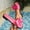 Pink, variant on Women's Square Toe Bow Minimalist Lazy Slide Sandals, Flat Comfort Casual Summer Outdoor Beach Daily Slippers Black 38
