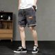 thumbnail image 3 of Pantalones cortos bermudas para hombre con bolsillos, pantalones cortos de mezclilla para hombre, pantalones cargo holgados, tendencia de corte 2024, botones, retro, de lujo, finos, en oferta, 3 of 5