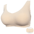 thumbnail image 5 of BIMEI Seamless Mastectomy Bra for Women Breast Prosthesis with Pockets Sleep Bras Soft Daily Bras with Removable Pads,Beige,3XL, 5 of 7