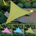 thumbnail image 2 of EXHUMKY Sun Shade Cloth Triangle Tarps Waterproof Olive Green 1Pack, 2 of 5
