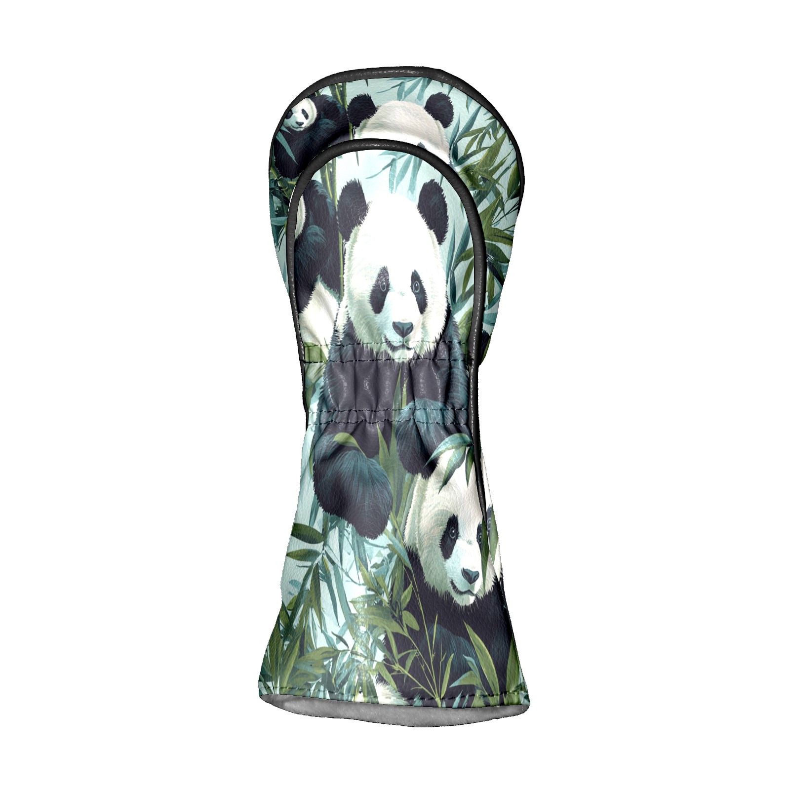 Golf Club Covers PU Leather Waterproof Head Covers for Fairway Woods Hybrids Panda Unisex Fits Most Brands