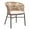 Natural, variant on Freycinet Dining Chair Black Dining Chair, Modern Style, Removable and washable cushion cover, Steel, Outdoor Dining
