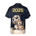 thumbnail image 2 of Happy New Year Shiba Inu Welcome 2025 Balloon Firework Party Hawaiian Shirt Breathable Summer Unisex Merch Shibas Dog Lovers Gifts Idea - 01014, 2 of 6