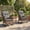 Outdoor three-piece set A three-piece set dark gray, variant on PE Wicker Rocking Chair with Thick Cushions,Heavy Duty Outdoor Rocker,High Back Armchair for Garden, Patio, Conservatory & Balcony