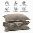 thumbnail image 3 of Ameha 3 Piece Quilt Set Chevron Bedspread Reversible Ultrasoft Microfiber Adult Bedding Beige Color Queen, 3 of 9