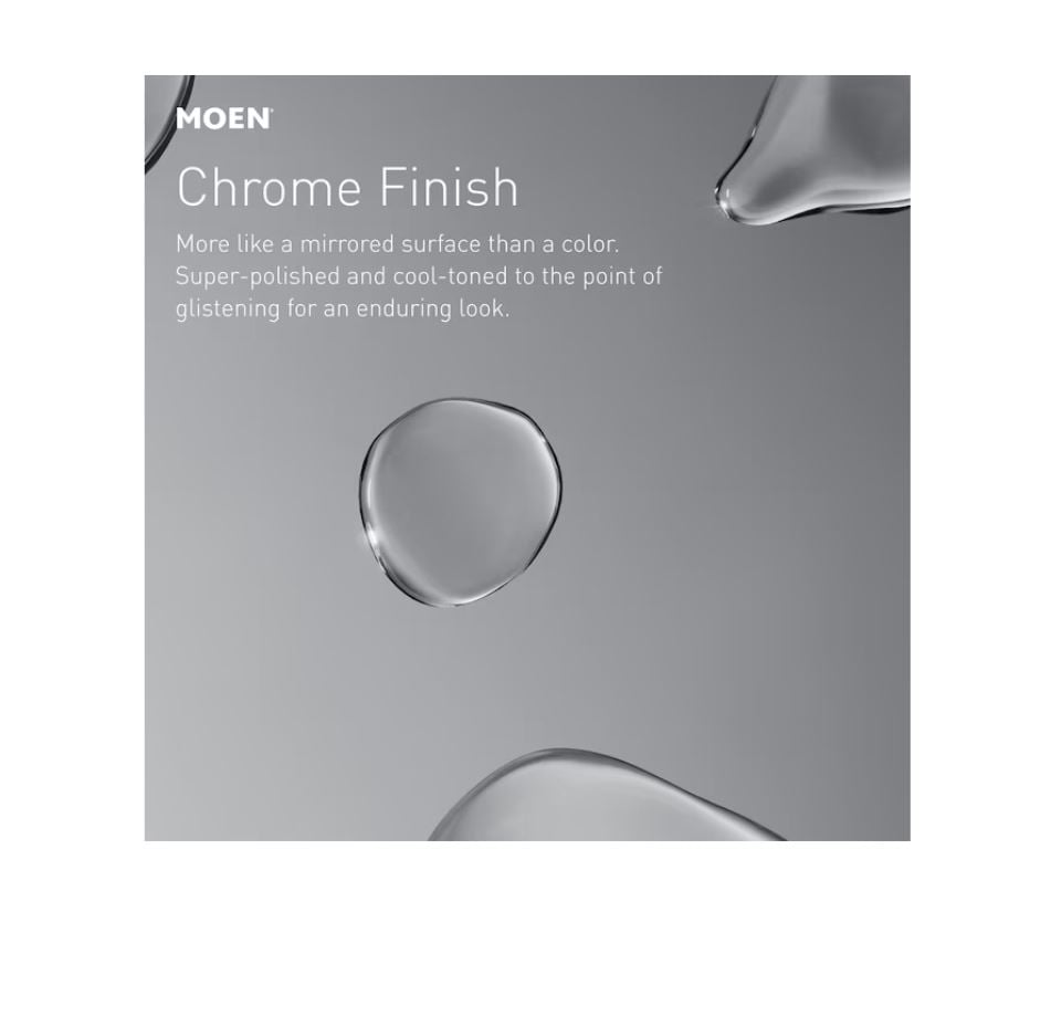 Moen Rinza 84629 Chrome 2-Handle Widespread WaterSense Bathroom Sink Faucet with Drain