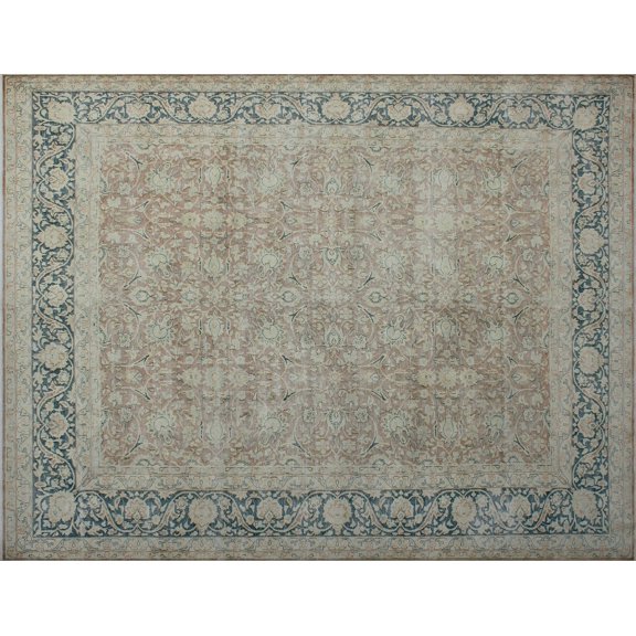 Fine VTG Jamari Rust/Blue Rug, 9'9" x 12'7"