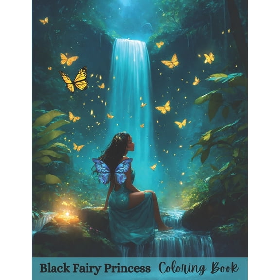 Black Fairy Princess Coloring Book (Paperback)