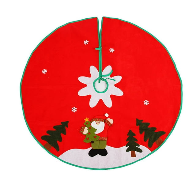 COM1950s Jupe de Sapin de Noël, Tablier de Sapin de Noël, Couverture de Fond Rembourrée de Sapin de Noël, Adaptée aux Décorations de Sapin de Noël, Décorations de Vacances pour Réunion de Famille de Noël