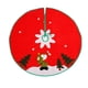 thumbnail image 2 of Falda para árbol de Navidad | Delantal redondo de 99 cm de tela no tejida con banda elástica | Decoración navideña para regalos y adornos | Cubierta inferior roja festiva para reuniones familiares, 2 of 5