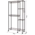thumbnail image 4 of TRINITY Mobile Closet Organizer | 41”W x 14”D x 77”H | Dark Bronze, 4 of 8
