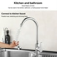 thumbnail image 4 of Guardoinrt Plastic Water Tap Extension Flexible Splashproof Universal Adjustable Home Faucet Extender Connector Accessories White 1Set, 4 of 6