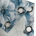 thumbnail image 4 of Ambesonne Floral Grommet Curtain, Weathered Art Flower Petals, 50"x108", Dark Turquoise and Blue Grey, 4 of 5