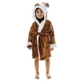 thumbnail image 2 of Zoo Crew Fuzzy Sherpa Lined Hooded Animal Bathrobe,Dog,L(7-9 Years), 2 of 4