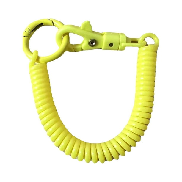 pstuiky Cuerda de resorte de plástico para llavero cuerda para teléfono móvil cordón telescópico con resorte cordón para llavero