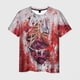 thumbnail image 4 of Funny Horror Halloween Bloody I'm fine T-shirts 3D Print Men Women Crew Neck Tee Fashion Unisex Streetwear Kids Short sleeve Top, 4 of 5