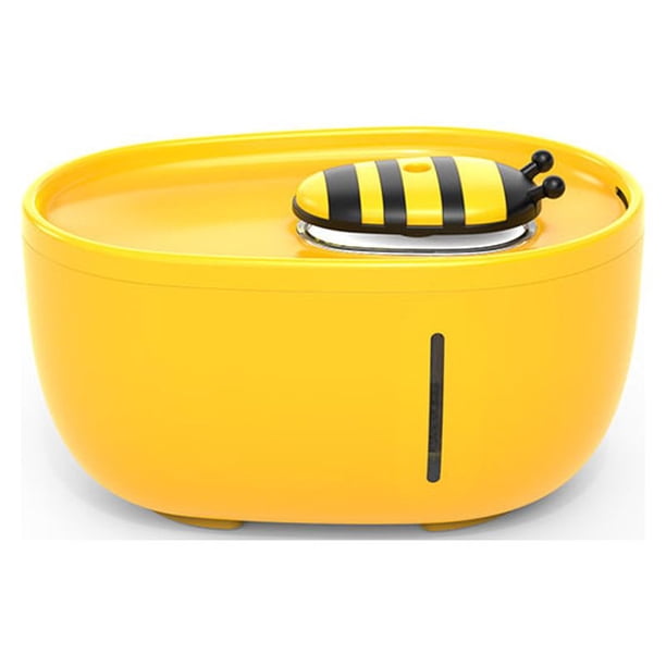 Fuente de agua para gatos con forma de abeja, capacidad de 2 l, sistema de circulación de agua, dispensador automático de agua para mascotas, gatos, perros, dispensador de agua de abeja