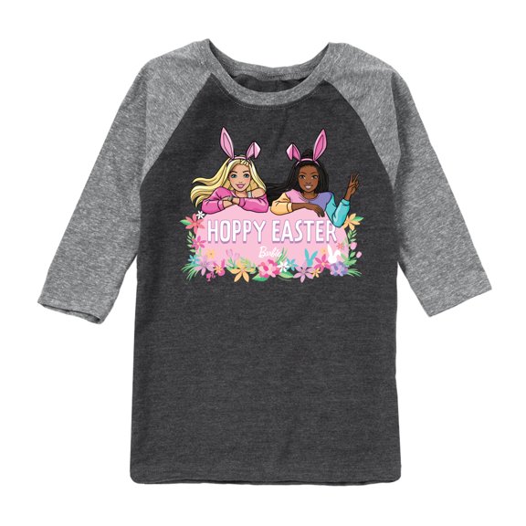 Barbie - Easter - Hoppy Easter - Toddler And Youth Raglan Graphic T-Shirt
