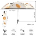 thumbnail image 3 of FORMRS Travel Umbrella Folding Auto Open Close Windproof Rain UV Protection, Beige Fall Pumpkin, 3 of 8