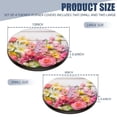 thumbnail image 2 of Electric Stove Burner Covers, Set of 4, Round Burner Cover,8 and 10 Inch,Colorful Spring Flowers Including Roses And Tulips, 2 of 4