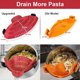 thumbnail image 2 of Clip On Strainer for Pots & Pans - Universal Pasta Strainer Silicone Food Strainer for Spaghetti Meat Fruit Vegetables, 2 of 4