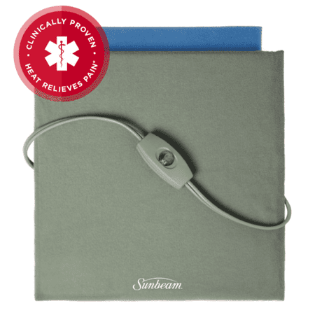 Sunbeam Small Personal Heating Pad for Pain Relief, 9" x 9"