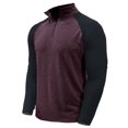 thumbnail image 3 of Patchwork 1/4 Zip Raglan Shirt for Men Color Block Casual Pullover Stand Collar Fall Winter Outdoor Tops for Sports, 3 of 4