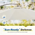 thumbnail image 6 of CHYVARY 10ft Outdoor Round Offset Umbrella Patio Cantilever Outside Hanging Umbrella for Deck, Poolside and Patio, Beige, 6 of 8