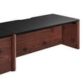thumbnail image 3 of Kinetic 38" Wall-Mount Office Desk With Cabinet and Shelf in Black Cherry, 3 of 8