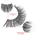 thumbnail image 3 of DSLONG Cat Eye Lashes Looks Like Eyelash Extensions, Russian Strip Lashes Clear Band Natural Look Wispy Lashes, D Curl Volume Cross Multi layered Invisible Band Eyelashes (03B) C63, 3 of 3