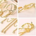 thumbnail image 4 of Pendiente de Arte de Cara Abstracta único Pendientes Largos Llamativos para niñas Araña de Borlas Pendientes Hechos a Mano joyería Chica de Moda con Oreja de Perla, 4 of 5